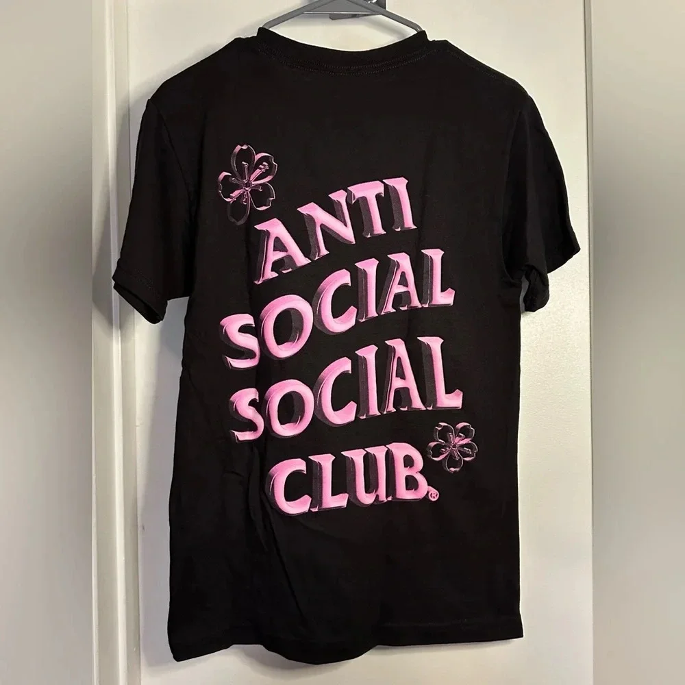 NWT Anti Social Social Club ASSC Coral Crush T-shirt Black Pink Small - Picture 4 of 7